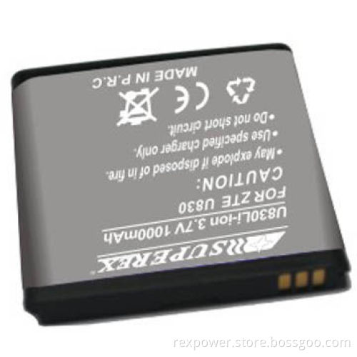 Li-ion Mobile Phone Battery, 1,000mAh Capacity, 3.7V Voltage